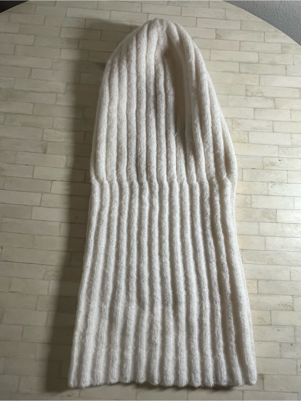 Anthropologie Maeve Cream Ribbed Knit Hat - Picture 6 of 8